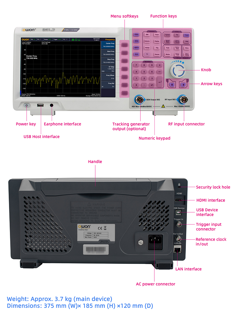 Portable Spectrum Analyzer 9kH - Spectrum Analyzer Tracking Generator 1.5Ghz review and price